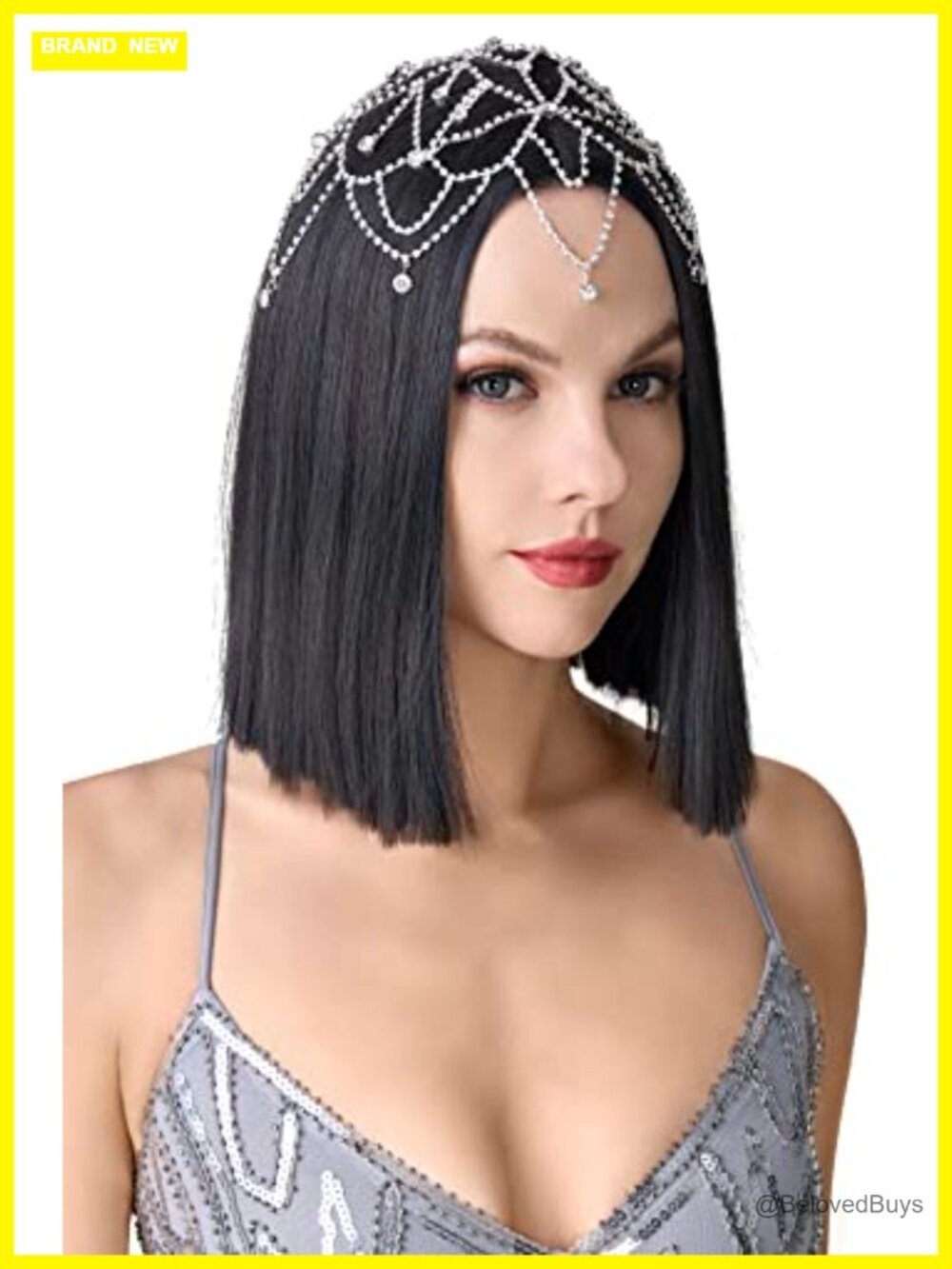 Crystal Cap Rhinestone Head Chain Flapper Headpiece Gatsby